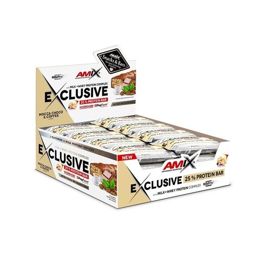 Amix Exclusive Protein Bar - 24x40g - Mocca-Choco-Coffee